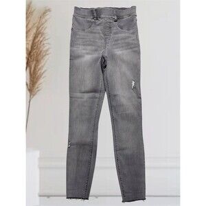 Spanx Women's Pull On Distressed Raw Hem Jeans Size Small